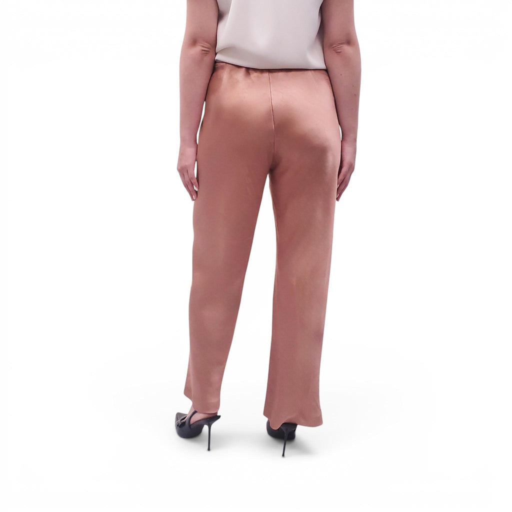 VINCE TERRACOTTA WIDE-LEG PANTS - SIZE S