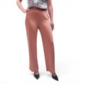 VINCE TERRACOTTA WIDE-LEG PANTS - SIZE S