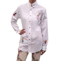 VIVIENNE WESTWOOD WHITE EMBROIDERED SHIRT - MEN'S SIZE S