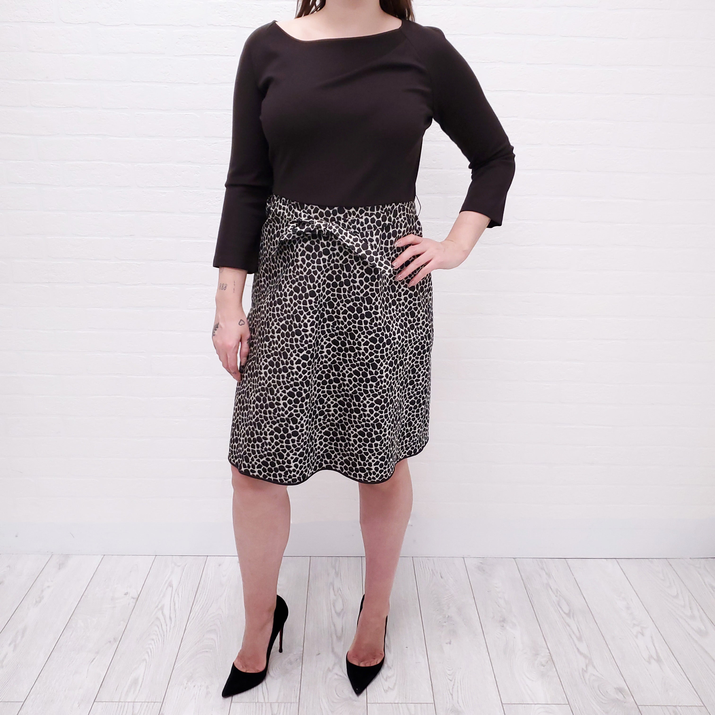 WEEKEND MAX MARA PATTERNED SKIRT DRESS - SIZE L