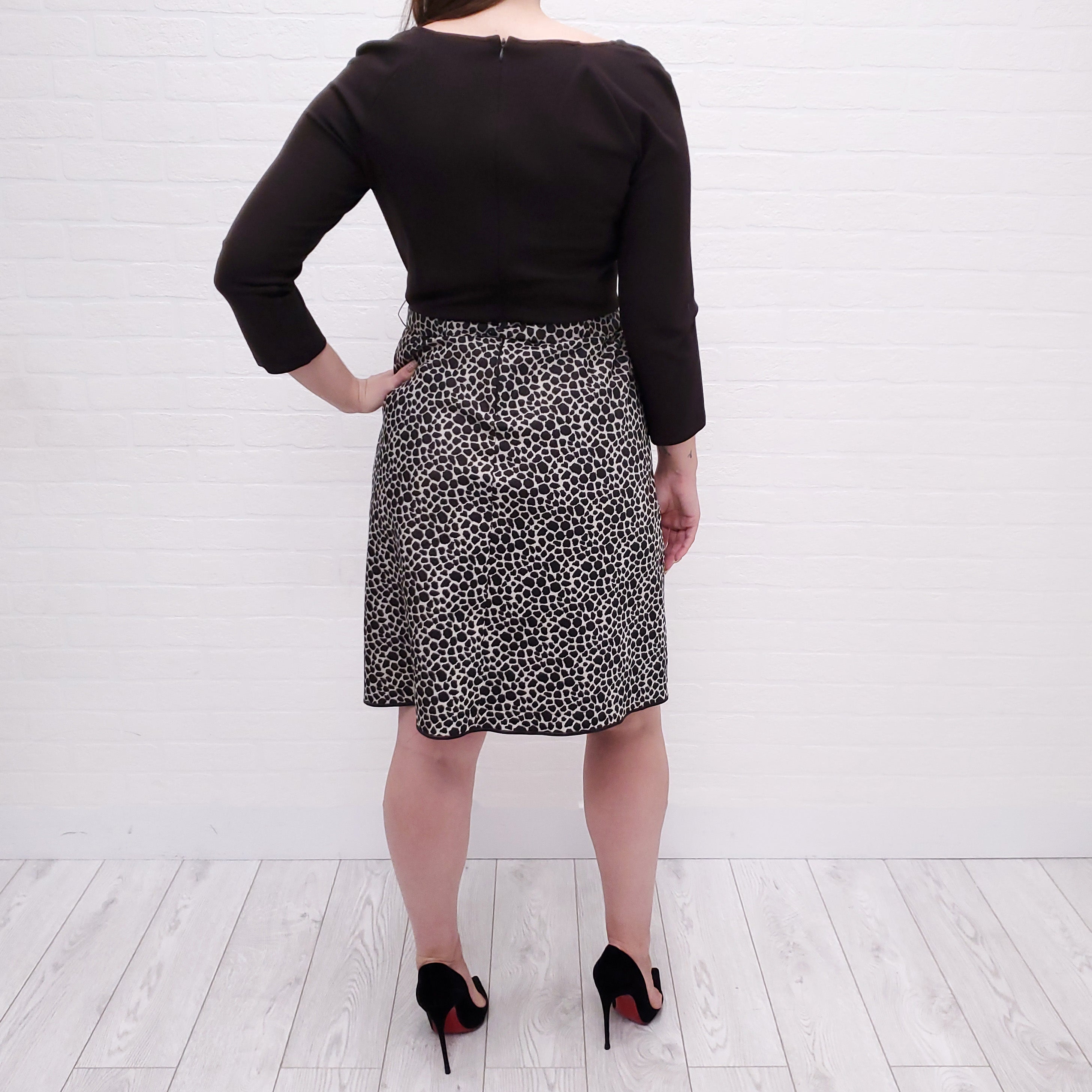 WEEKEND MAX MARA PATTERNED SKIRT DRESS - SIZE L