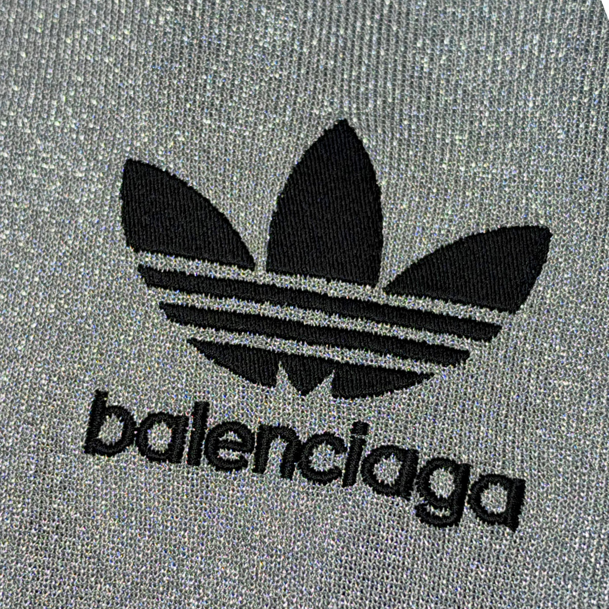 BALENCIAGA X ADIDAS COLLABORATION METALLIC SWEATER - SIZE L