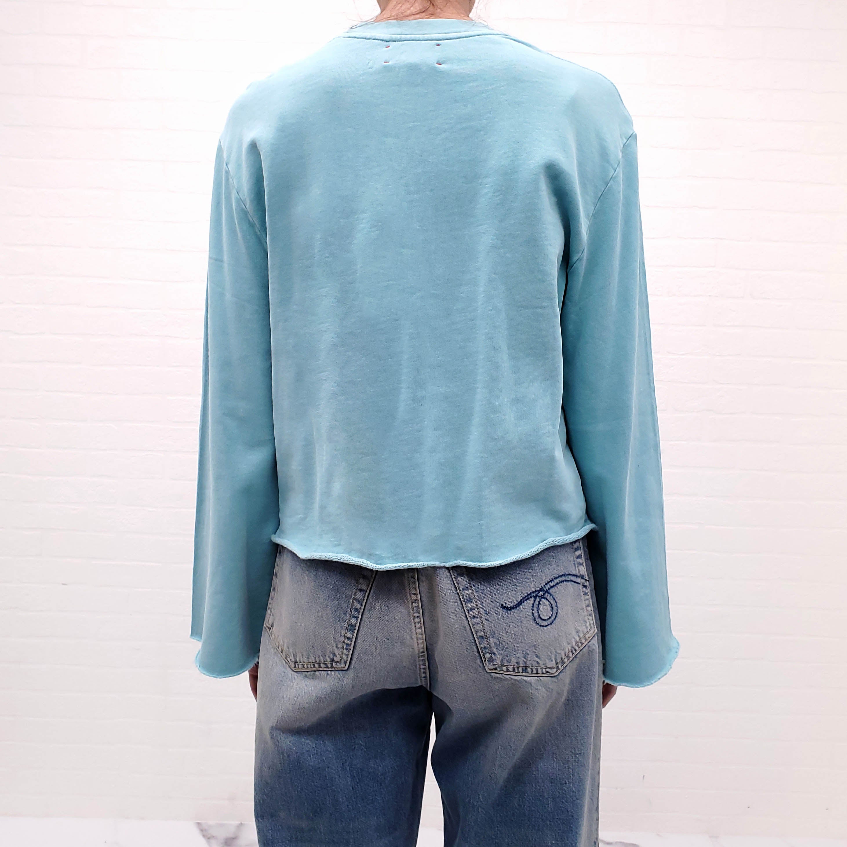 XIRENA BLUE DUKE CREWNECK SWEATER - SIZE S