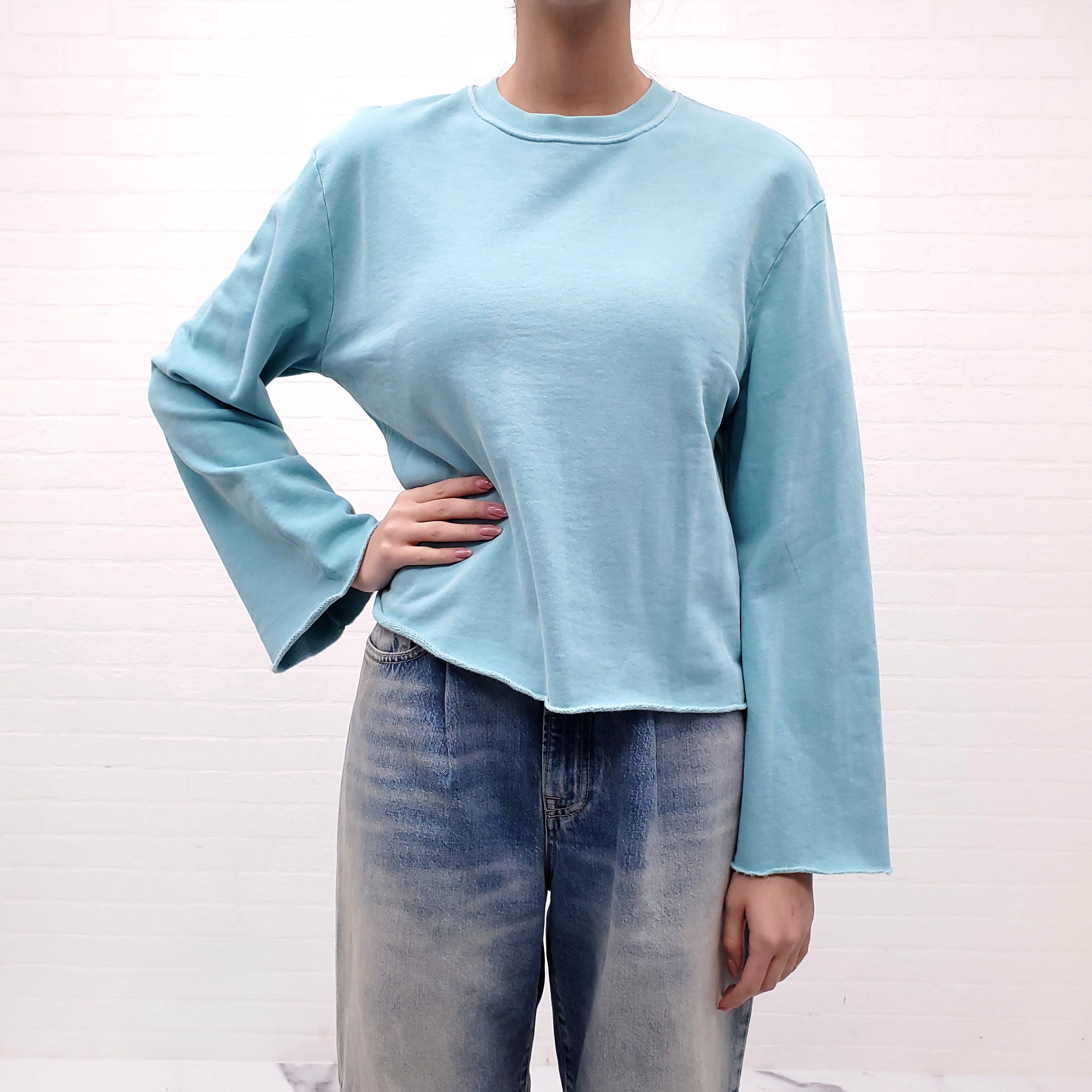 XIRENA BLUE DUKE CREWNECK SWEATER - SIZE S