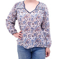 XIRENA FLORAL PAISLEY PRINT BLOUSE - SIZE S
