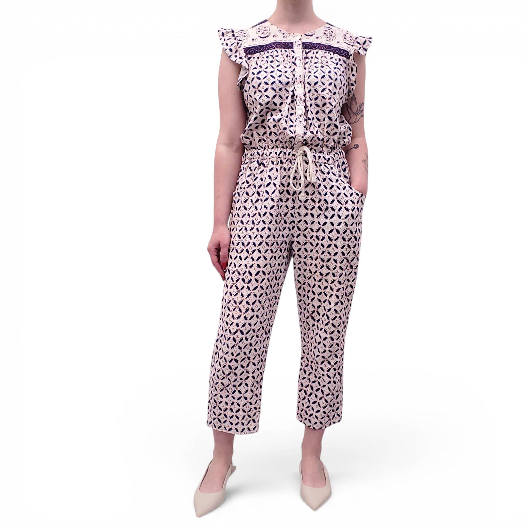 XIRENA PATTERNED JUMPSUIT - SIZE M