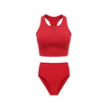 Y-3 ADIDAS RED LOGO BIKINI WITH ZIPPER - SIZE M/XS