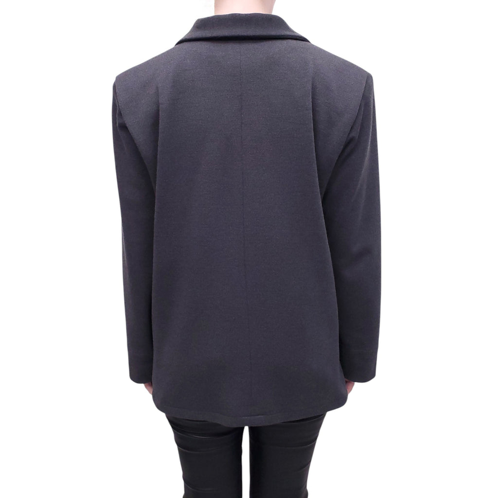 YVES SAINT LAURENT THICK SWEATER TUNIC WITH BUTTON DETAIL - SIZE 42