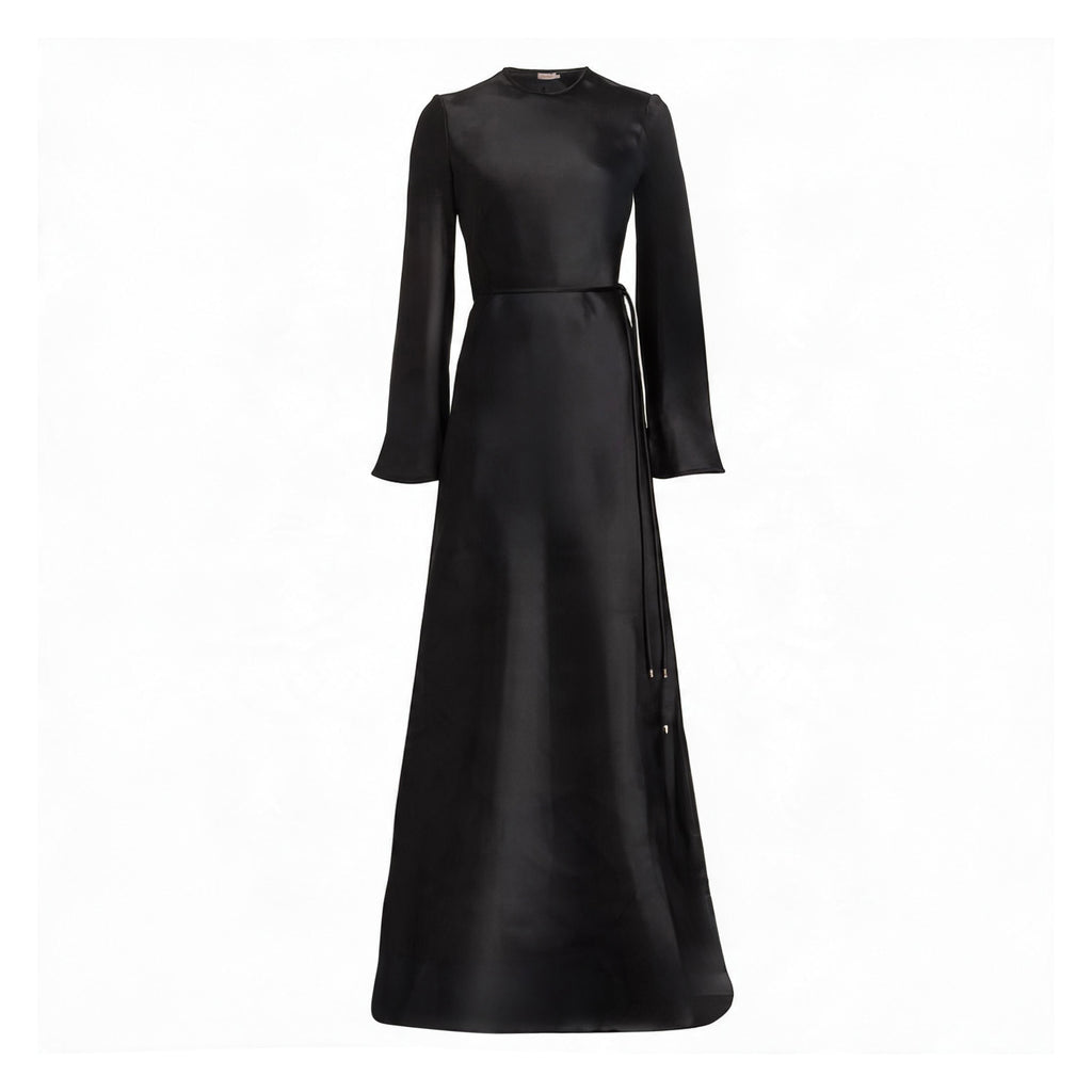ZIMMERMANN BLACK LUMINOSITY SLIP GOWN - SIZE 0