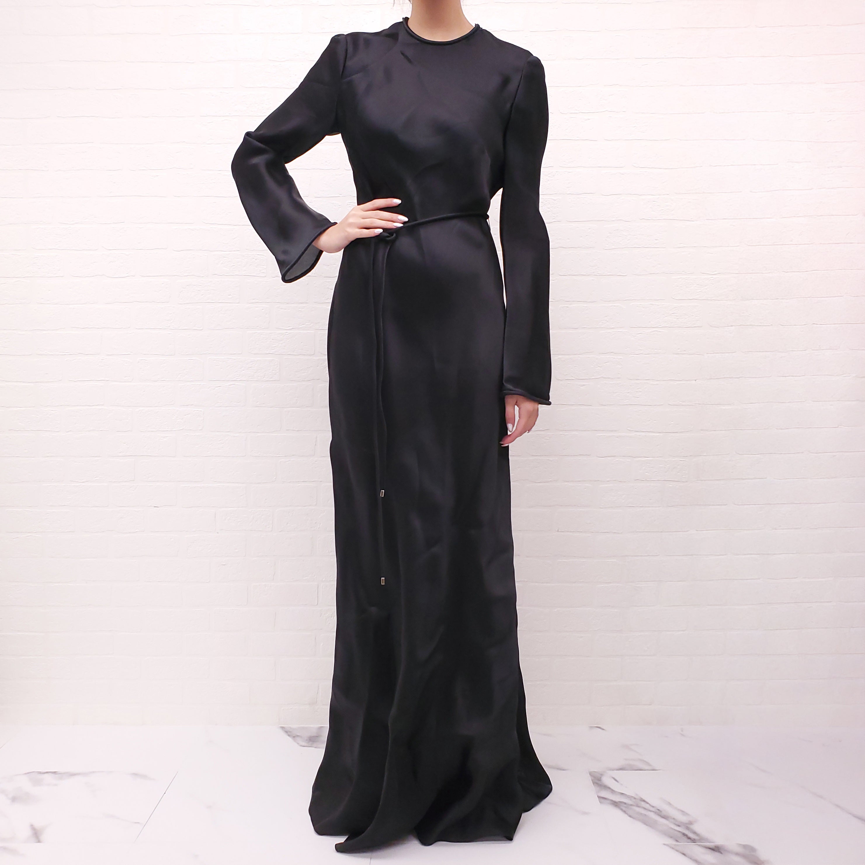 ZIMMERMANN BLACK LUMINOSITY SLIP GOWN - SIZE 2 (SIZE US 8)