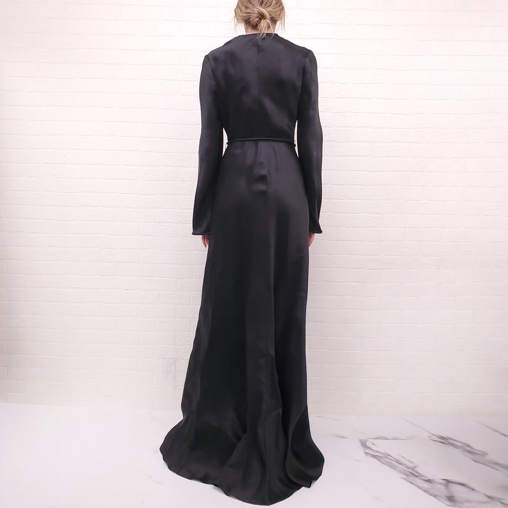 ZIMMERMANN BLACK LUMINOSITY SLIP GOWN - SIZE 2 (SIZE US 8)