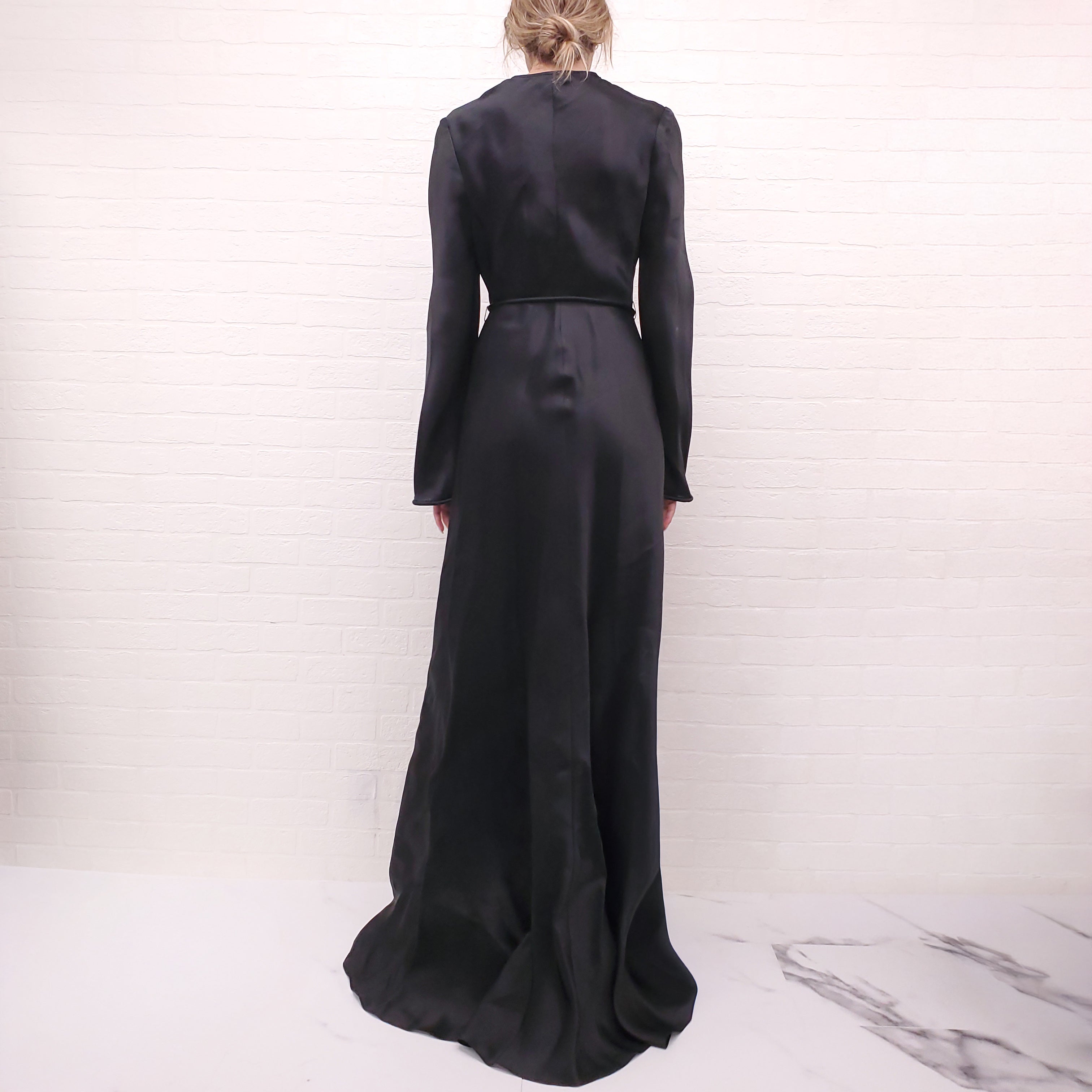 ZIMMERMANN BLACK LUMINOSITY SLIP GOWN - SIZE 2 (SIZE US 8)