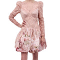 ZIMMERMANN BLUSH PINK 'DANCER LACE' MINI DRESS - SIZE 2 (US 8)