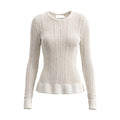 ZIMMERMANN CREAM CROCHET-KNIT SWEATER - SIZE 0 (US 4)