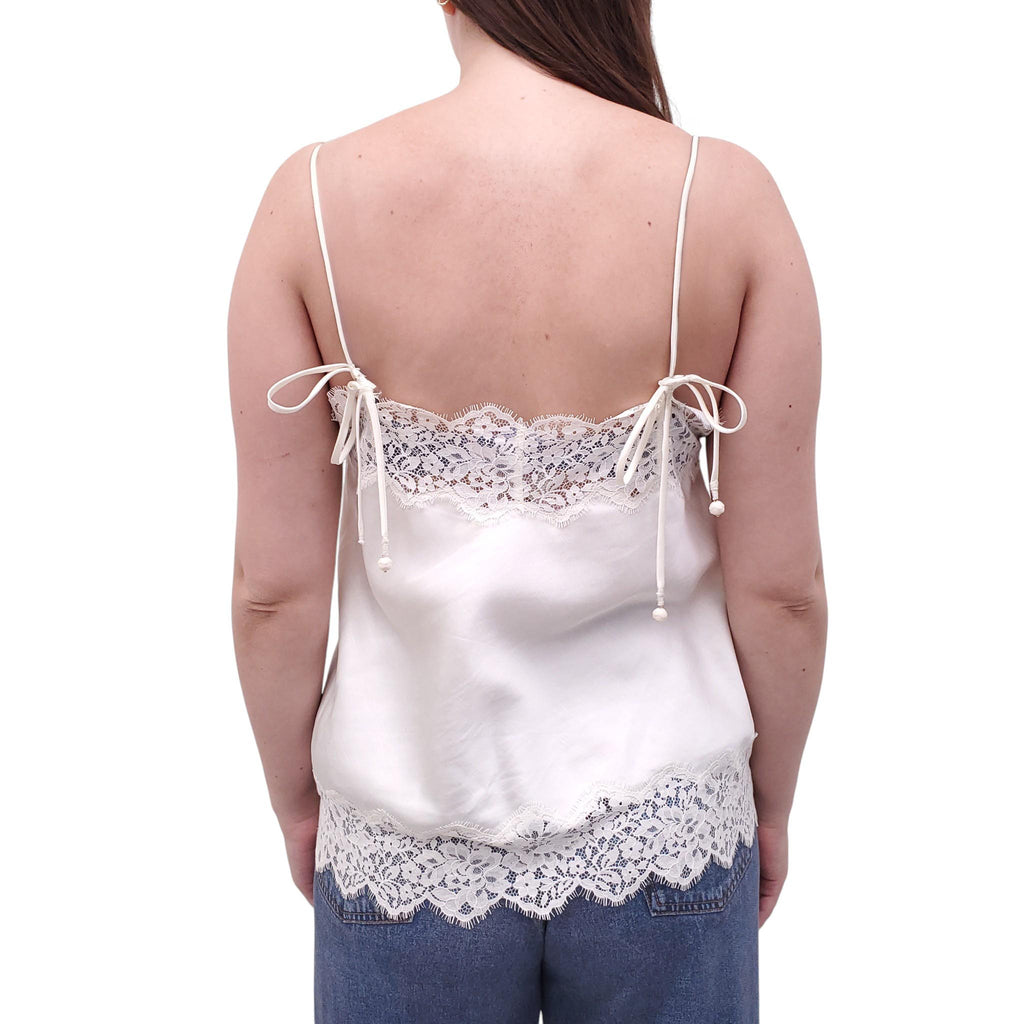 ZIMMERMANN CREAM TANK WITH LACE - SIZE US 10 (3)
