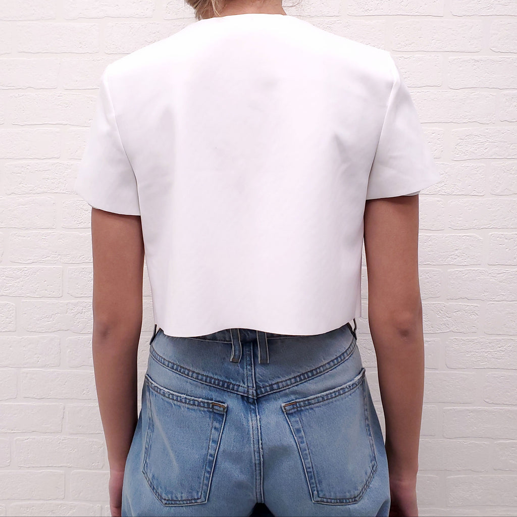 ZIMMERMANN CREW NECK SHORT SLEEVE TOP - SIZE 2