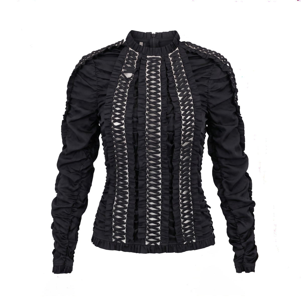 ZIMMERMANN ESPIONAGE LACE UP BODICE TOP - SIZE 0P (US 0)
