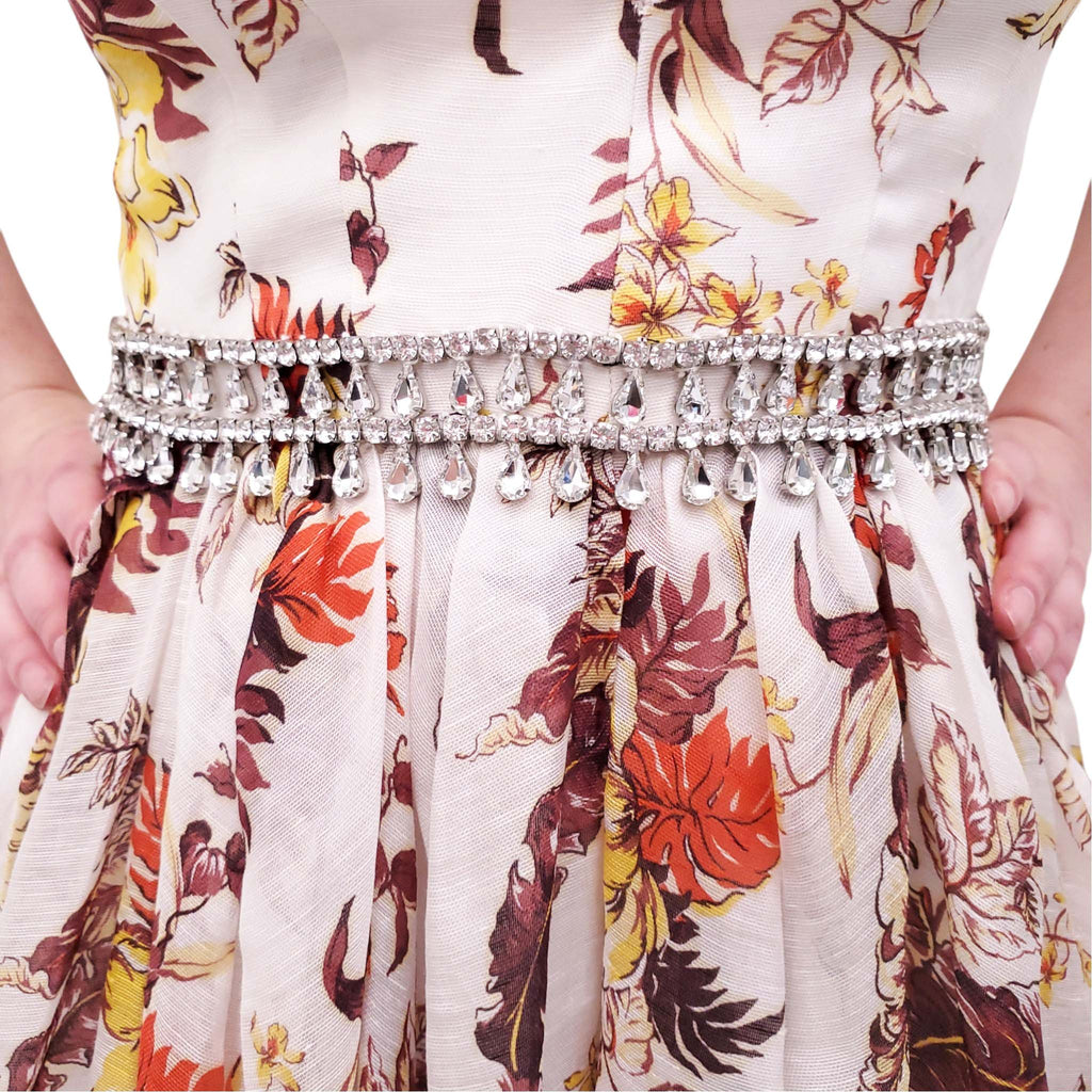 ZIMMERMANN IVORY TROPICAL FLORAL 'MATCHMAKER TULIP' DRESS - SIZE 1 (US 6)