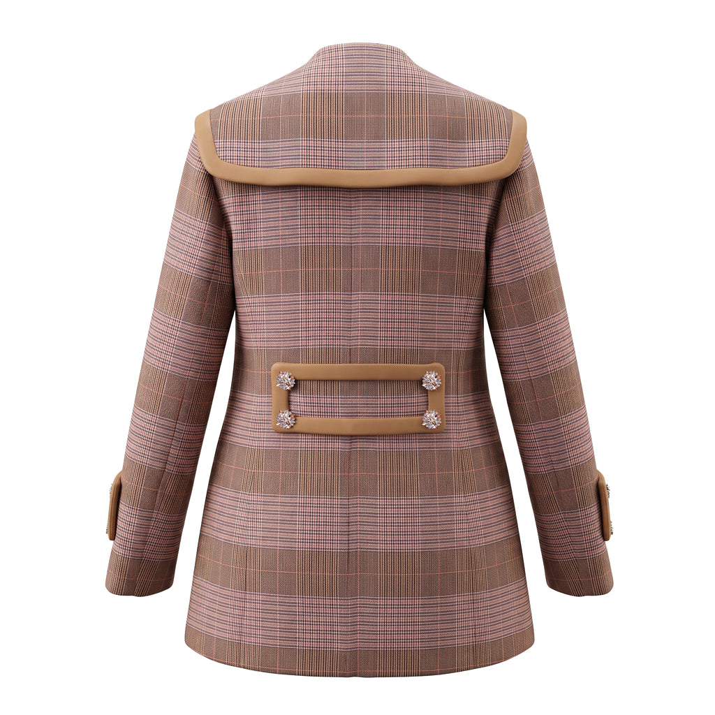 ZIMMERMANN KALEIDOSCOPE CHECK PEACOAT - SIZE 2 (US 8)