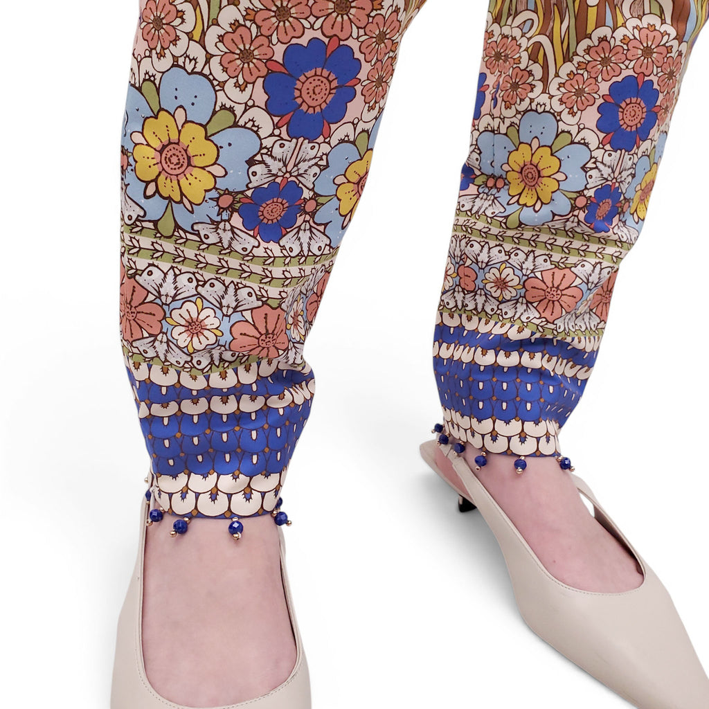 ZIMMERMANN NAVY SAGITTARIUS PRINT 'COSMIC ZODIAC' PANTS - SIZE 0 (US 4)