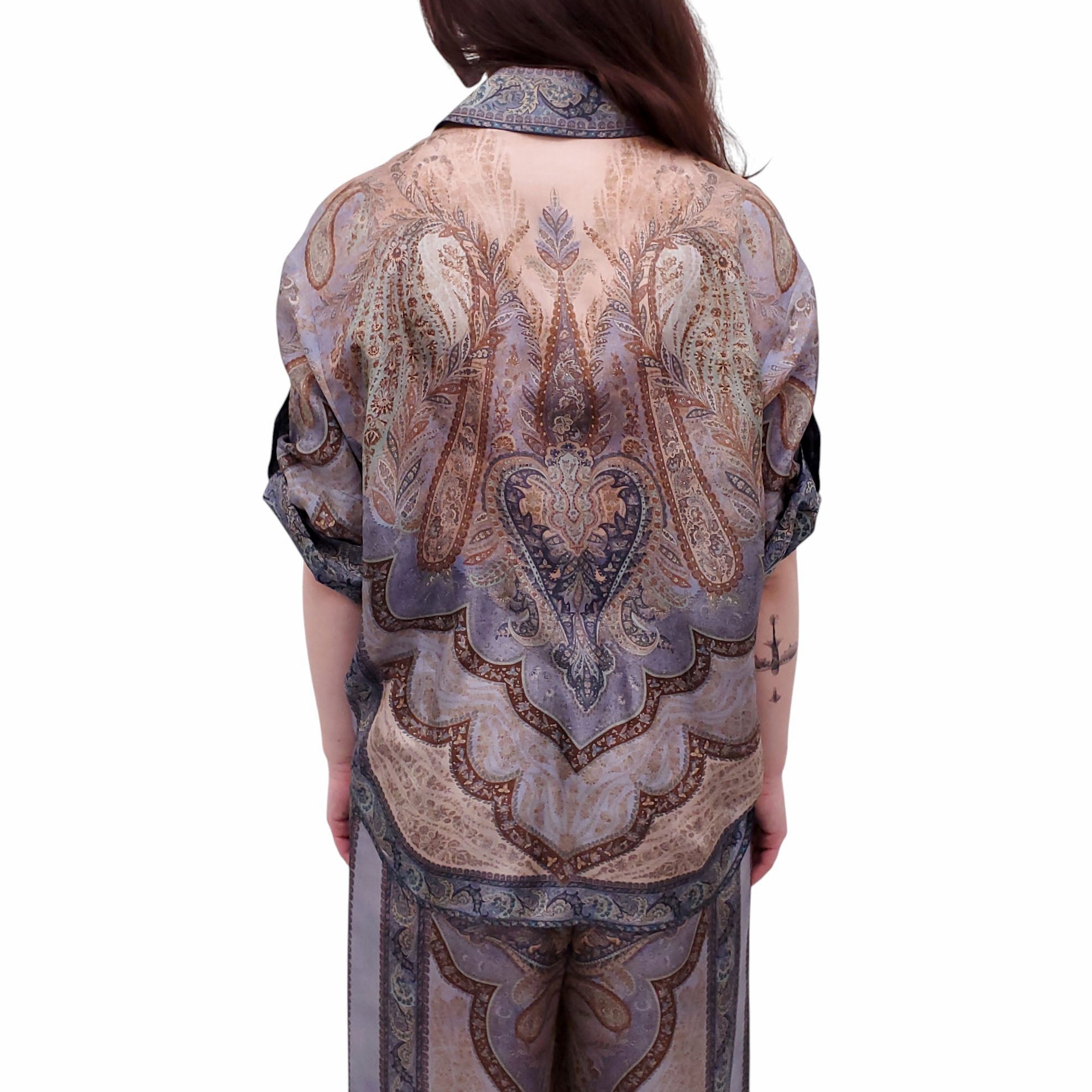 ZIMMERMANN PAISLEY PATTERNED SILK 2-PIECE SET - SIZE 0/1 (US 4/6)