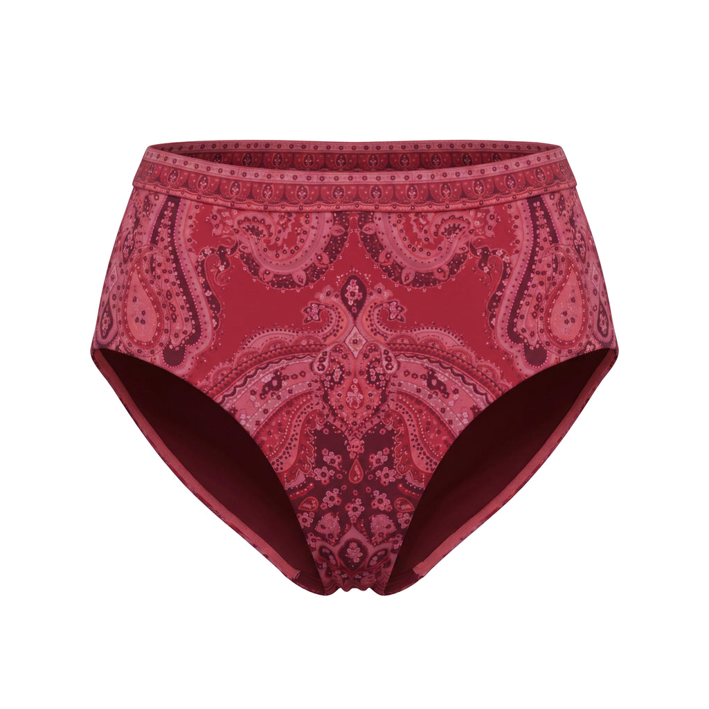 ZIMMERMANN PAISLEY 'SEPARATES' HIGH WAIST BIKINI BOTTOM - SIZE 3 (US 10)
