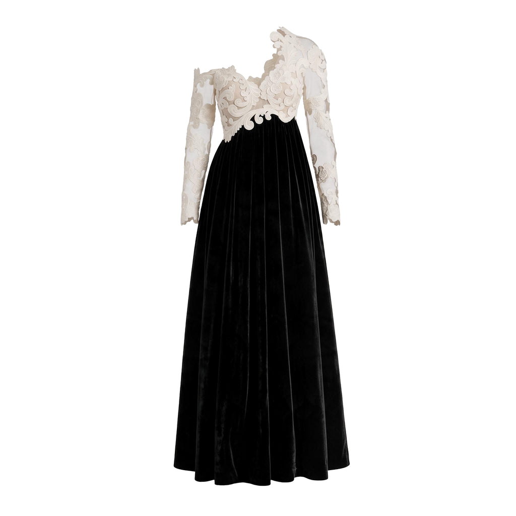 ZIMMERMANN SENSORY VELVET BODICE GOWN - SIZE 0P (US 2P)