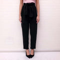ZIMMERMANN SUEDE LEATHER HIGH-RISE WAIST PANTS WITH BELT - SIZE 1