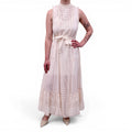ZIMMERMANN WHITE EYELET MAXI DRESS WITH BELT - SIZE 0/XS