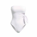ZIMMERMANN WHITE 'SEPARATES' SCARF TIE ONE-PIECE SWIMSUIT - SIZE 0 (US 4)
