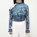 ZIMMERMANN 'MONCUR RUFFLE NECK BODICE TOP' - SIZE 2/M