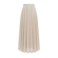 KHAITE CREAM LONG KNIT SKIRT - SIZE M