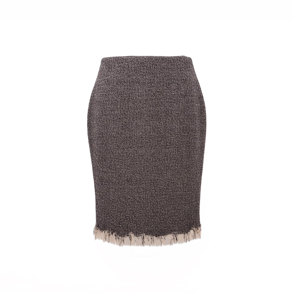 ALEXANDER MCQUEEN TWEED SUIT WITH FRINGE DETAIL - SIZE 44