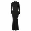 BALENCIAGA COLLECTABLE SPANDEX LOGO GOWN - SIZE 38