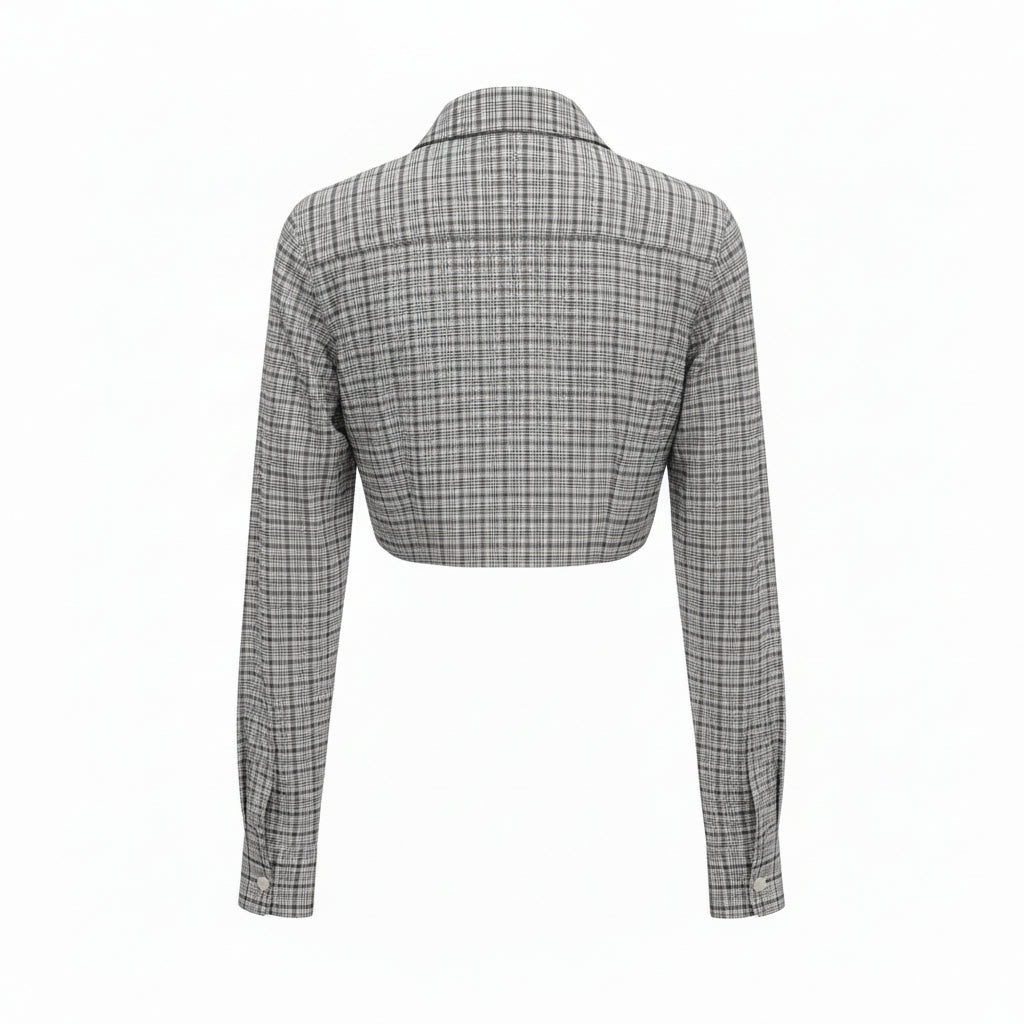 COPERNI CROPPED PLAID SHIRT - SIZE XS