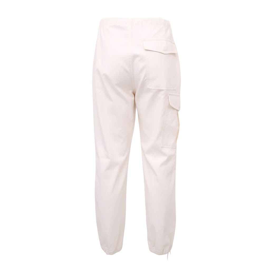 DION LEE CREAM CARGO PANTS - SIZE 2
