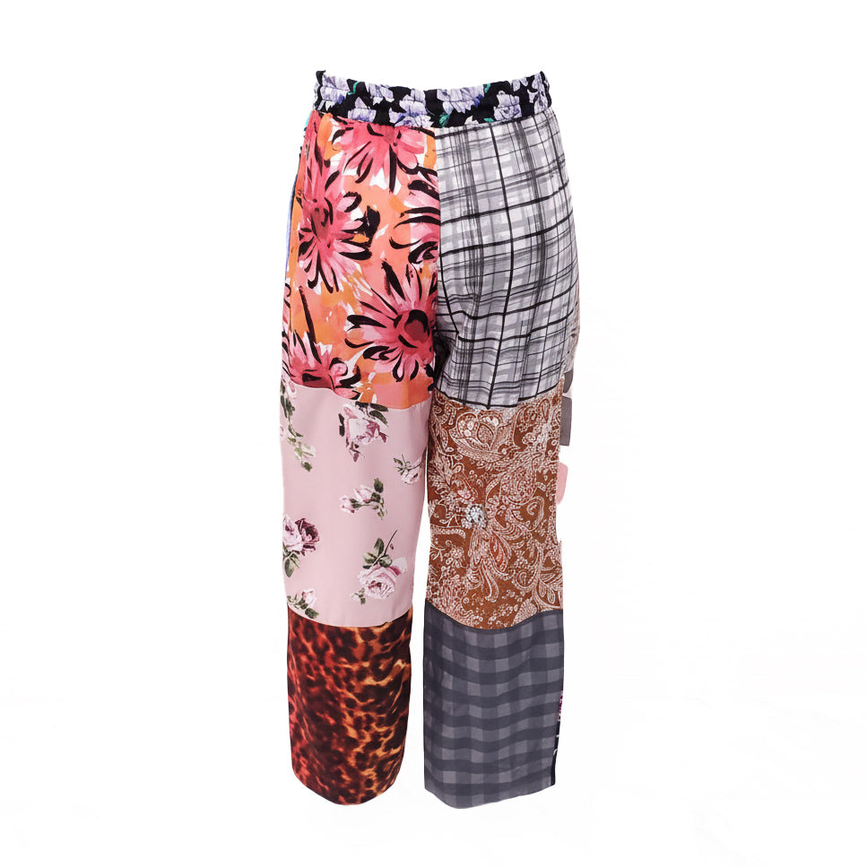 MARINE SERRE SCARF PRINT SILK TROUSERS - SIZE S