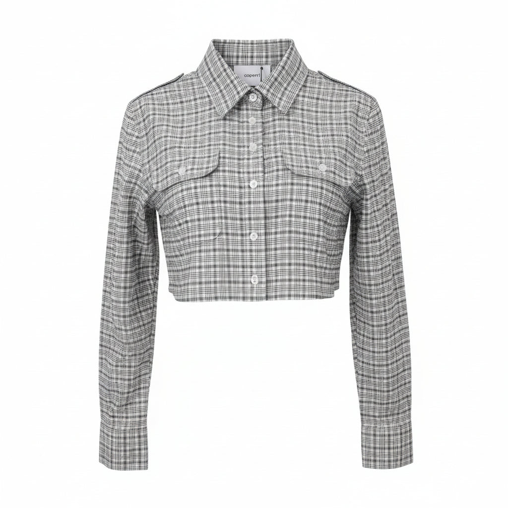 COPERNI CROPPED PLAID SHIRT - SIZE XS