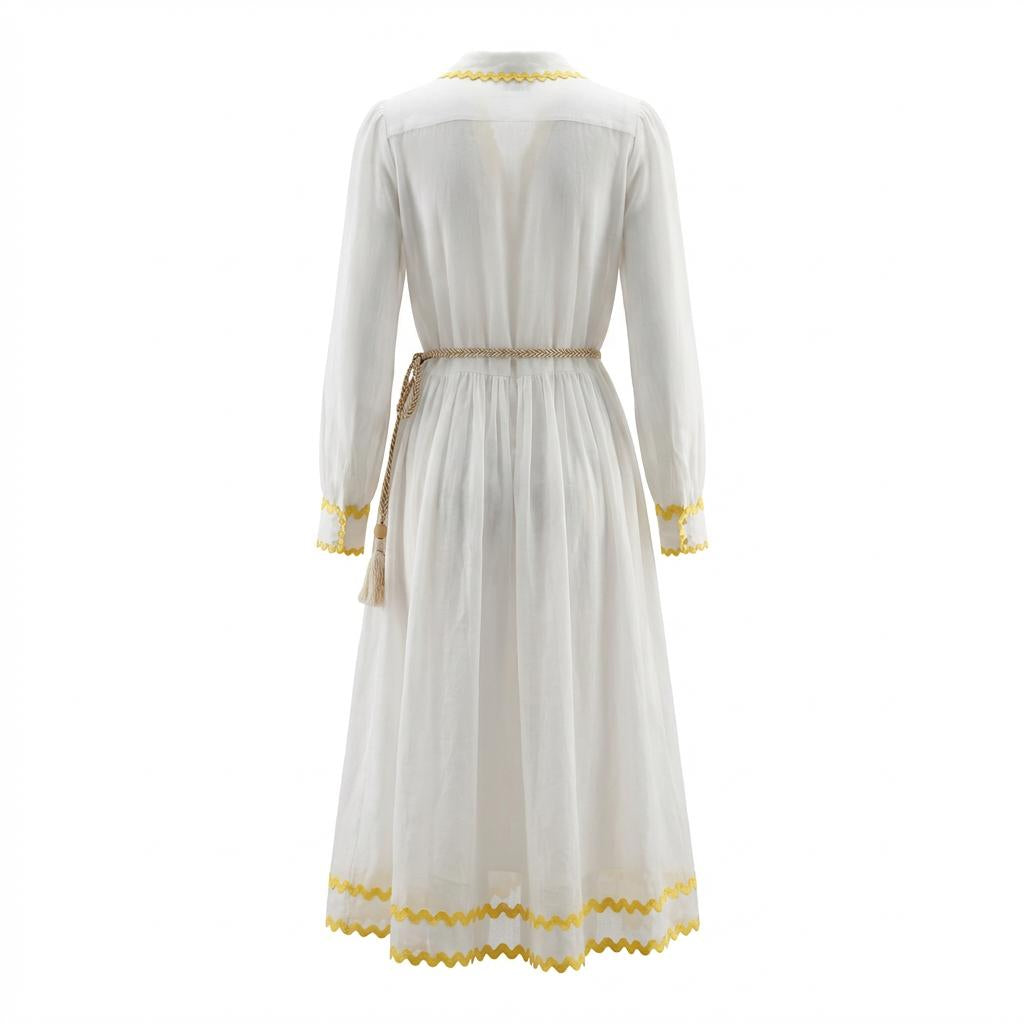 ZIMMERMANN CIRA DROP WAIST SHIRT DRESS - SIZE 1 (US 6)