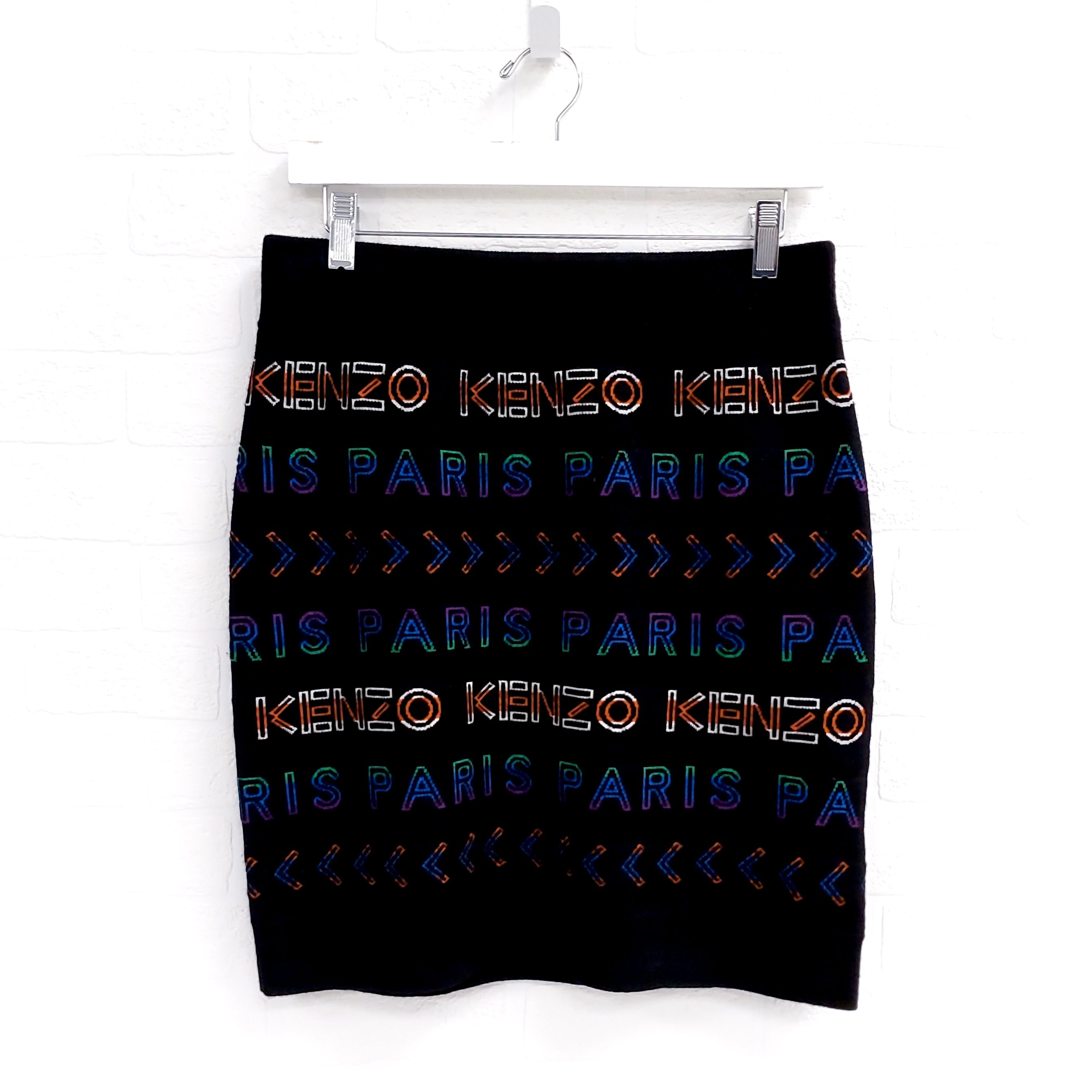 KENZO LOGO PATTERN SKIRT - SIZE L
