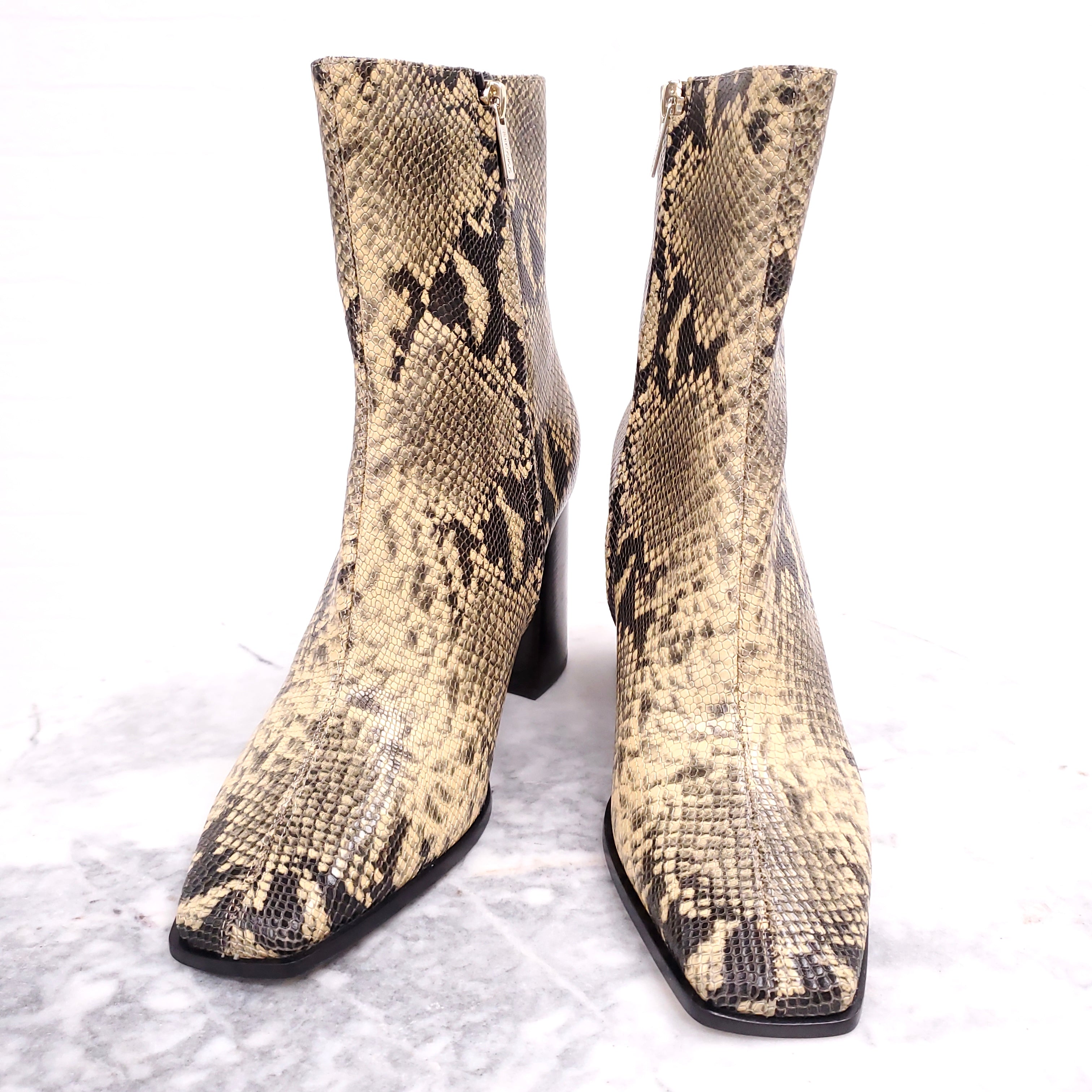 JIMMY CHOO YELLOW CROC BOOTIES WITH JC LOGO ($1500) - SIZE 40.5