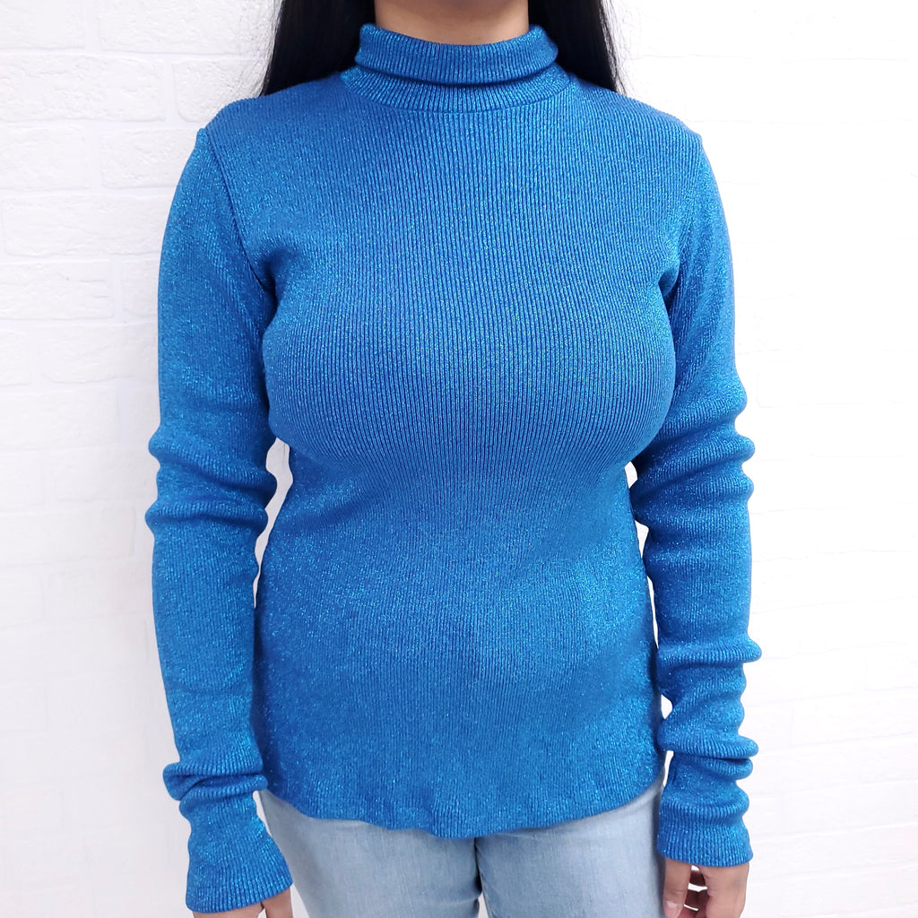 MM6 MAISON MARGIELA LUREX RIB TURTLENECK - SIZE M
