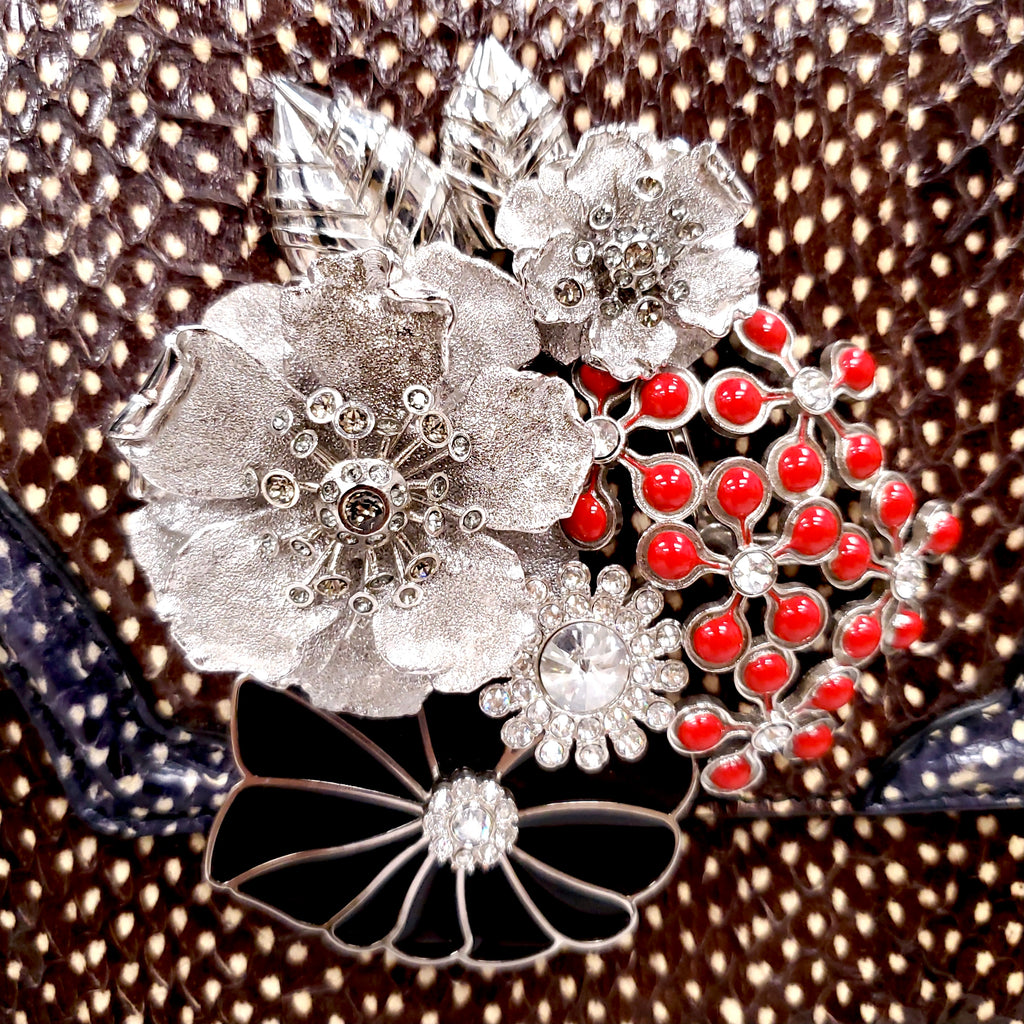 ALEXANDER MCQUEEN TOP HANDLE SNAKESKIN BAG