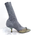 MARCO DE VINCENZO SOCK BOOTIES WITH SEQUINS - SIZE 36