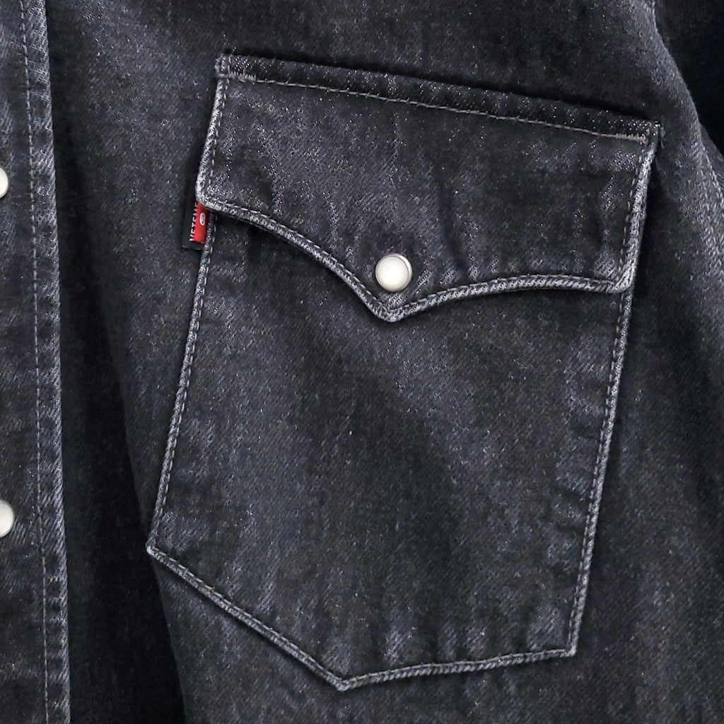 VETEMENTS X LEVIS BLACK OVERSIZED DENIM JACKET - SIZE XS