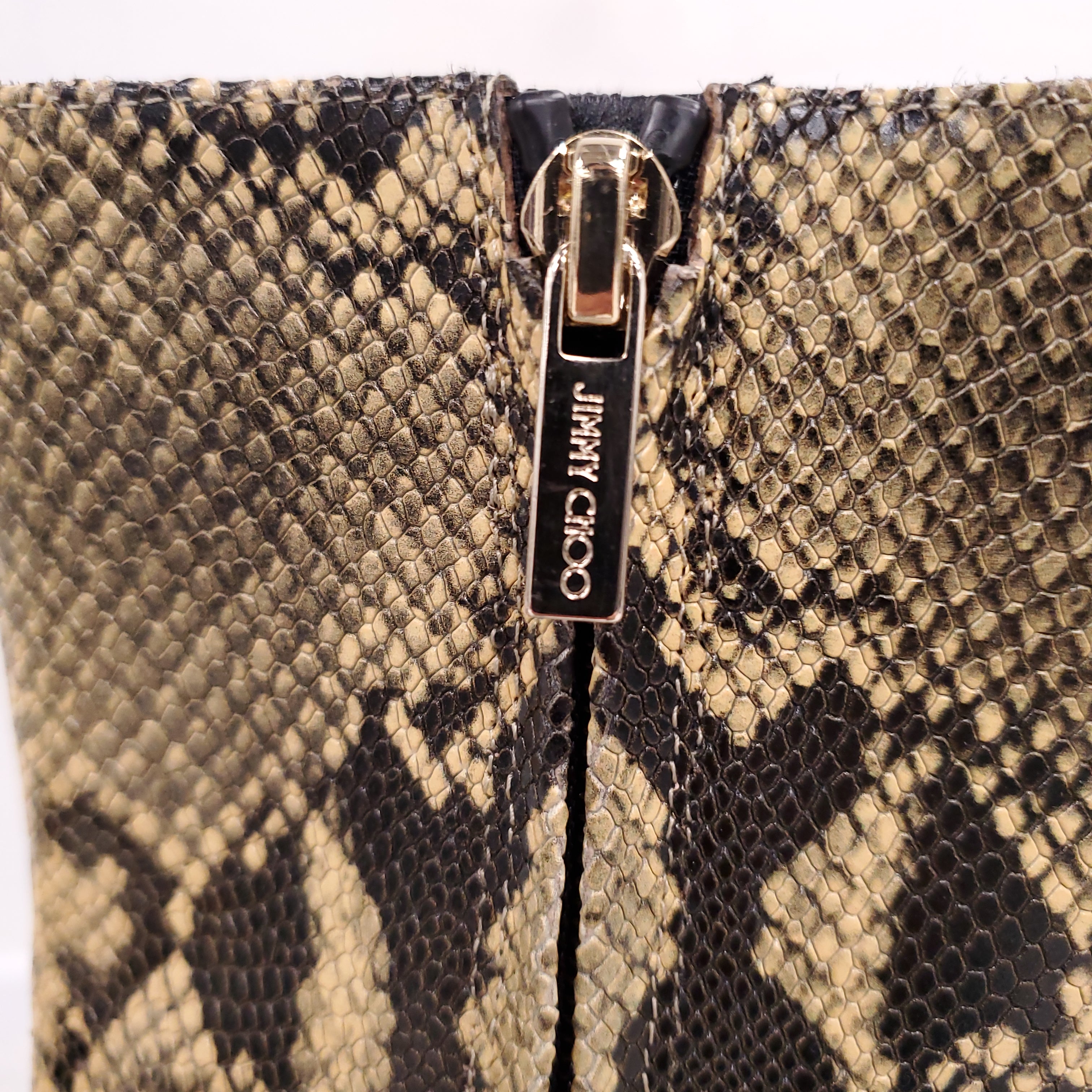 JIMMY CHOO YELLOW CROC BOOTIES WITH JC LOGO ($1500) - SIZE 40.5