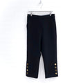 ELLERY BLACK HIGH DROP WAIST PANT WITH GOLD BUTTONS - SIZE 26